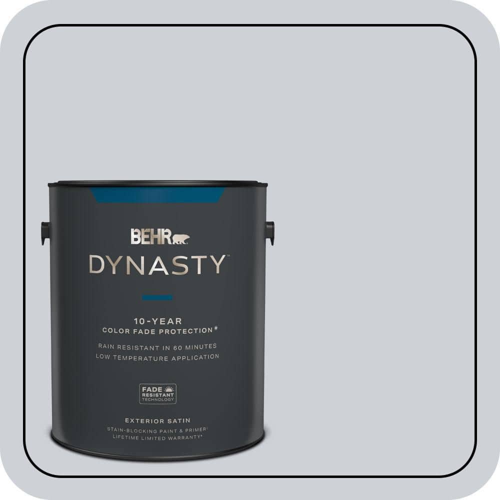 BEHR DYNASTY 1 gal. #MQ3-61 Moonlit Snow Satin Enamel Exterior Stain-Blocking Paint & Primer