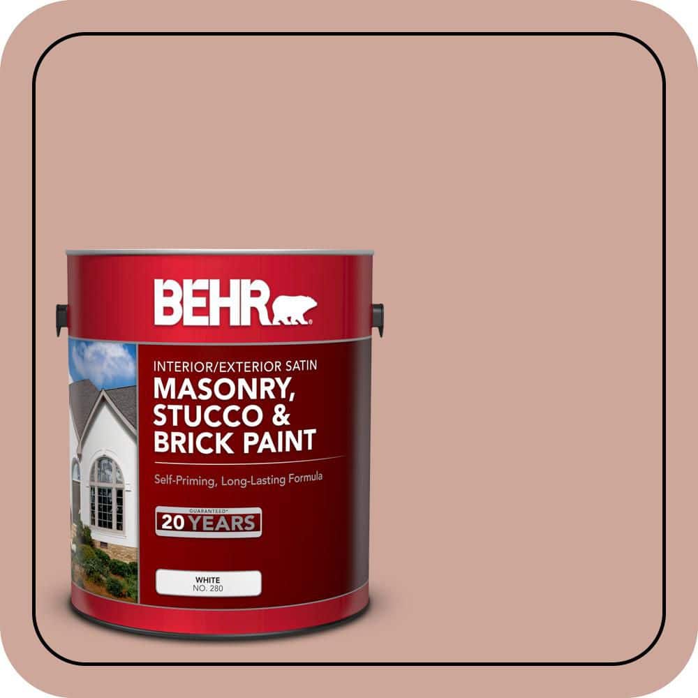 BEHR 5 gal. #MS-03 Ocean Coral Satin Interior/Exterior Masonry, Stucco and Brick Paint