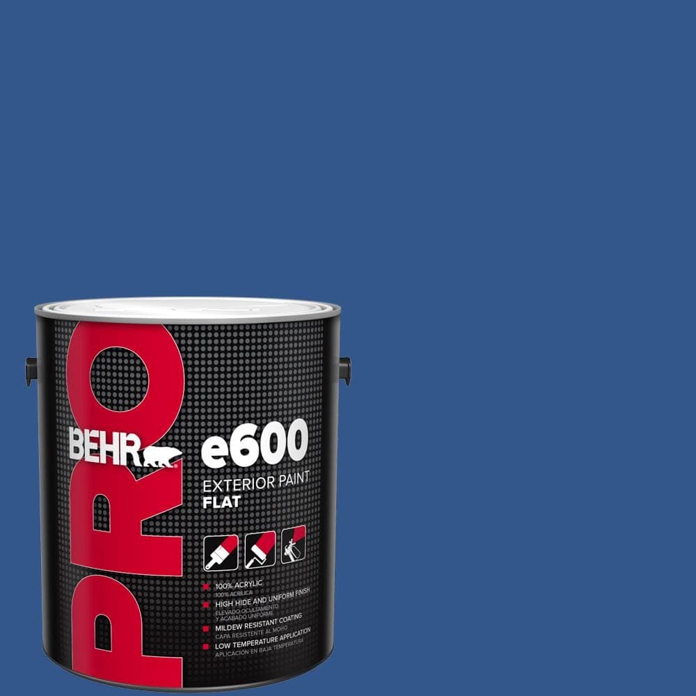 BEHR PRO 1 gal. #PPU15-03 Dark Cobalt Blue Flat Exterior Paint