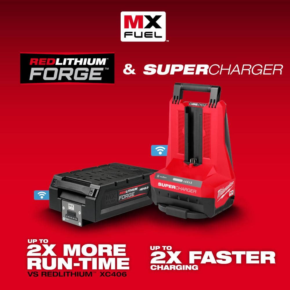 Milwaukee MX FUEL Lithium-Ion REDLITHIUM FORGE HD12.0 Battery Pack with MX FUEL Super Charger Expansion Kit (3)