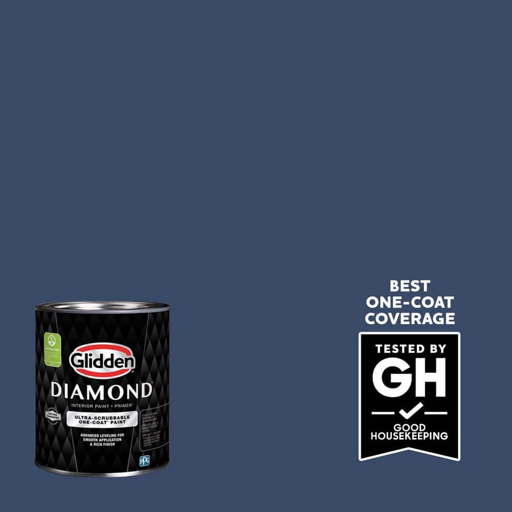 Glidden Diamond 1 qt. PPG1164-7 Annapolis Blue Flat Interior Paint with Primer