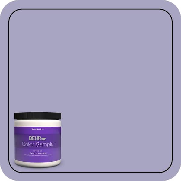 BEHR PREMIUM PLUS 8 oz. #640D-4 Canyon Mist Eggshell Enamel Interior Paint & Primer Color Sample (2)
