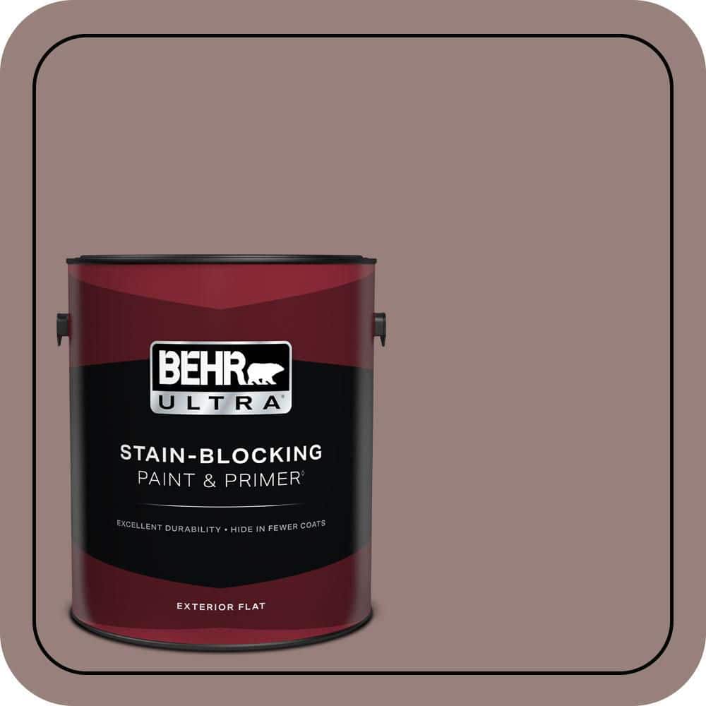 BEHR ULTRA 1 gal. #N130-5 Mystere Flat Exterior Paint & Primer