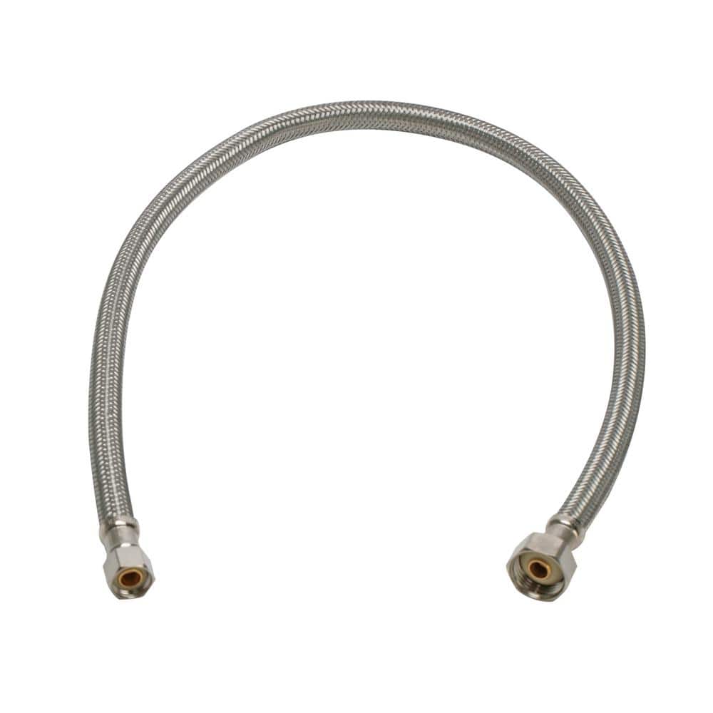 Fluidmaster 3/8 in. Compression x 1/2 in. F. I. P. x 30 in. L Braided Stainless Steel Faucet Connector (2)