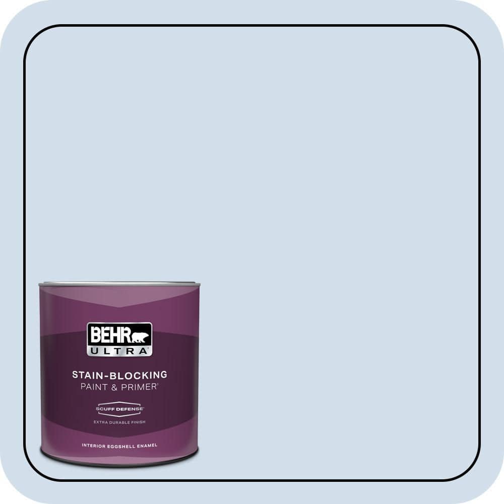 BEHR ULTRA 1 qt. #M530-1 Ice Drop Extra Durable Eggshell Enamel Interior Paint & Primer