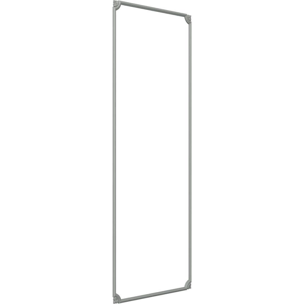 Ekena Millwork 28 in. W x 72 in. H Unfinished Polyurethane Bradford Leaf Panel Moulding Kit (Single Panel) (2)