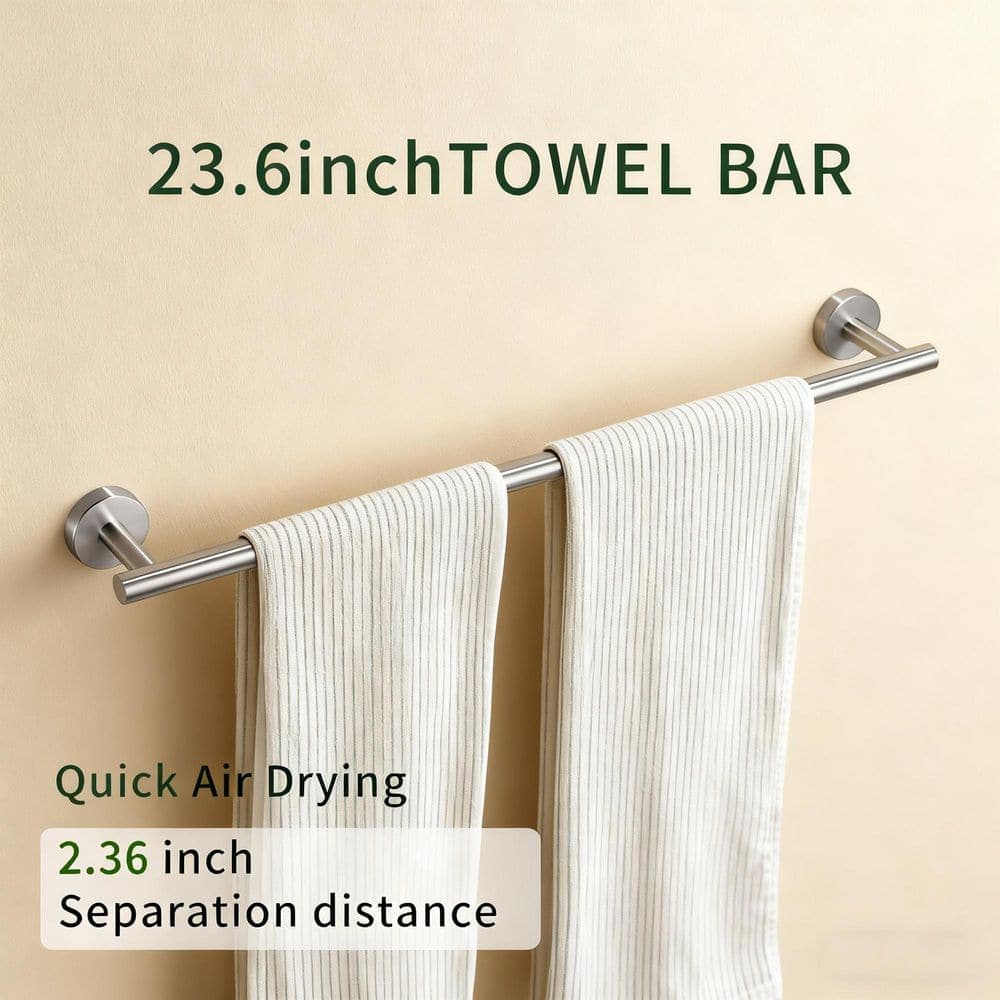 Satico 8-Piece Stainless Steel Bath Hardware Set with Mounting Hardware (3)