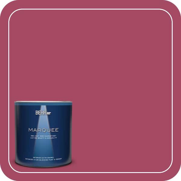 BEHR PREMIUM PLUS #120D-5 Glazed Raspberry Enamel Low Odor & Primer (4)