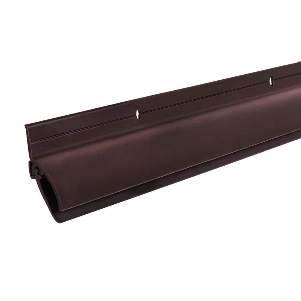 M-D Building Products 1.875 in. x 36 in. Exterior BrOnze Door Sweep with Vinyl Insert and Drip Cap