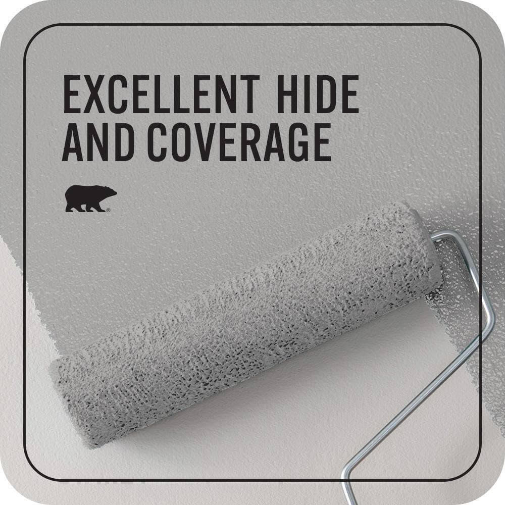 BEHR PREMIUM PLUS #N520-3 Flannel Gray Enamel Interior/Exterior Paint & Primer Color Sample (4)