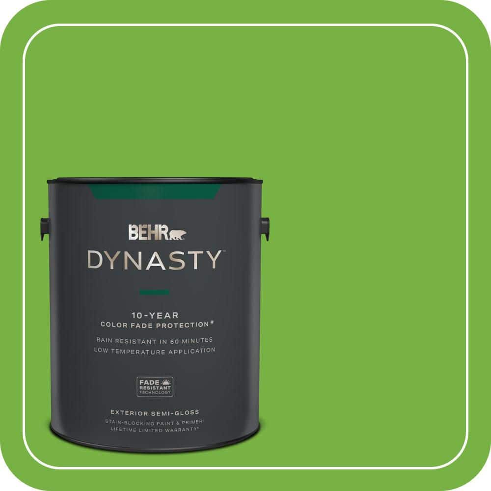 BEHR DYNASTY 1 gal. #S-G-430 Sparkling Apple Semi-Gloss Exterior Stain-Blocking Paint & Primer
