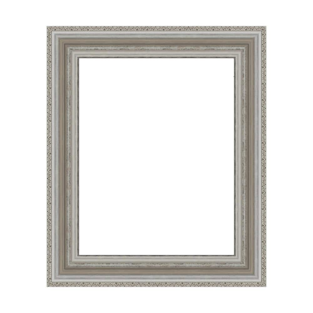 Amanti Art Mirror Makeover Parlor Silver 21.25 in. W x 25.25 in. H Bathroom Mirror Frame Border Kit-Fits a 20 x 24 Mirror (1)