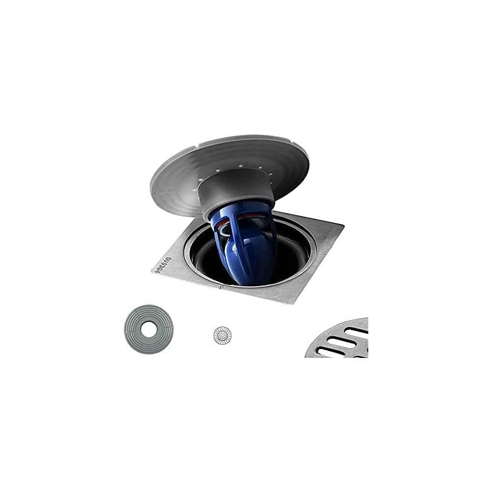 Wudkey 1-Piece Floor Drain Core with Magnetic Backflow Prevention & Rapid Drainage, Removable Design in Blue (2)