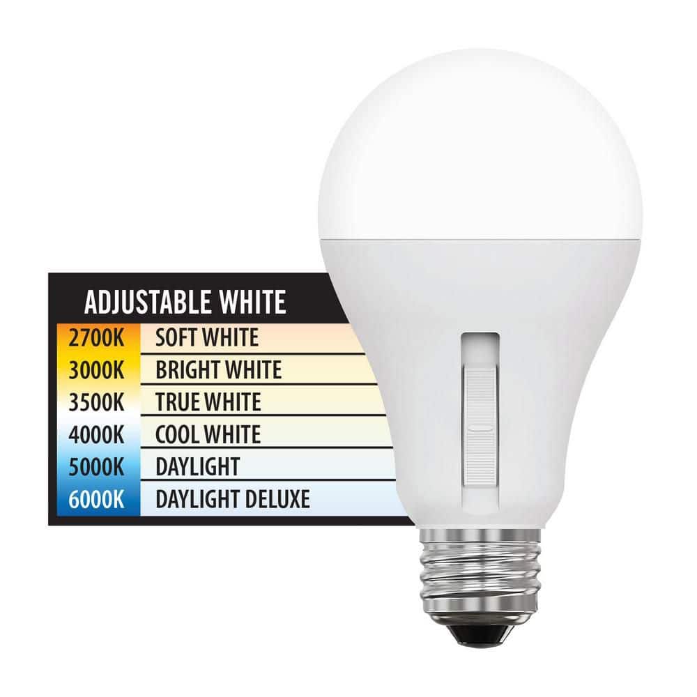 EcoSmart 150-Watt Equivalent A21 Dimmable LED Light Bulb 6-CCT (3)