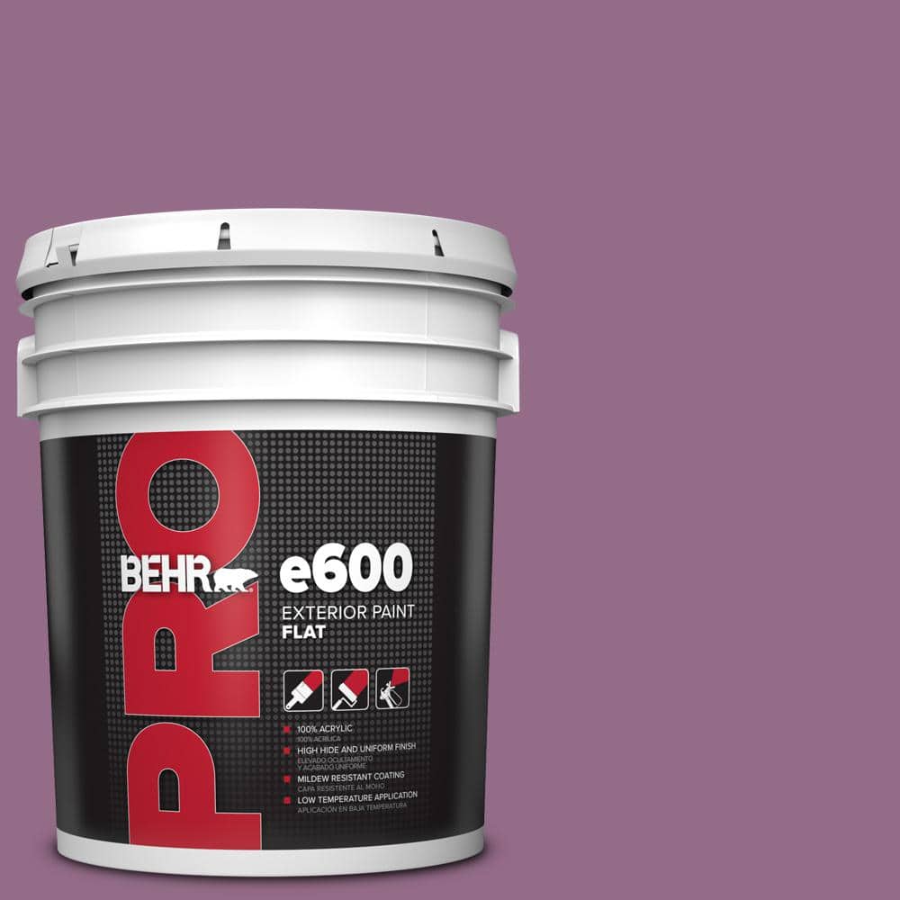 BEHR PRO 5 gal. #M110-6 Sophisticated Lilac Flat Exterior Paint