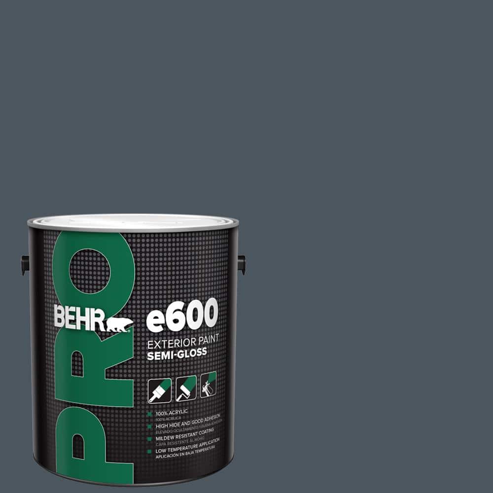 BEHR PRO 1 gal. #N480-7 Midnight Blue Semi-Gloss Acrylic Exterior Paint