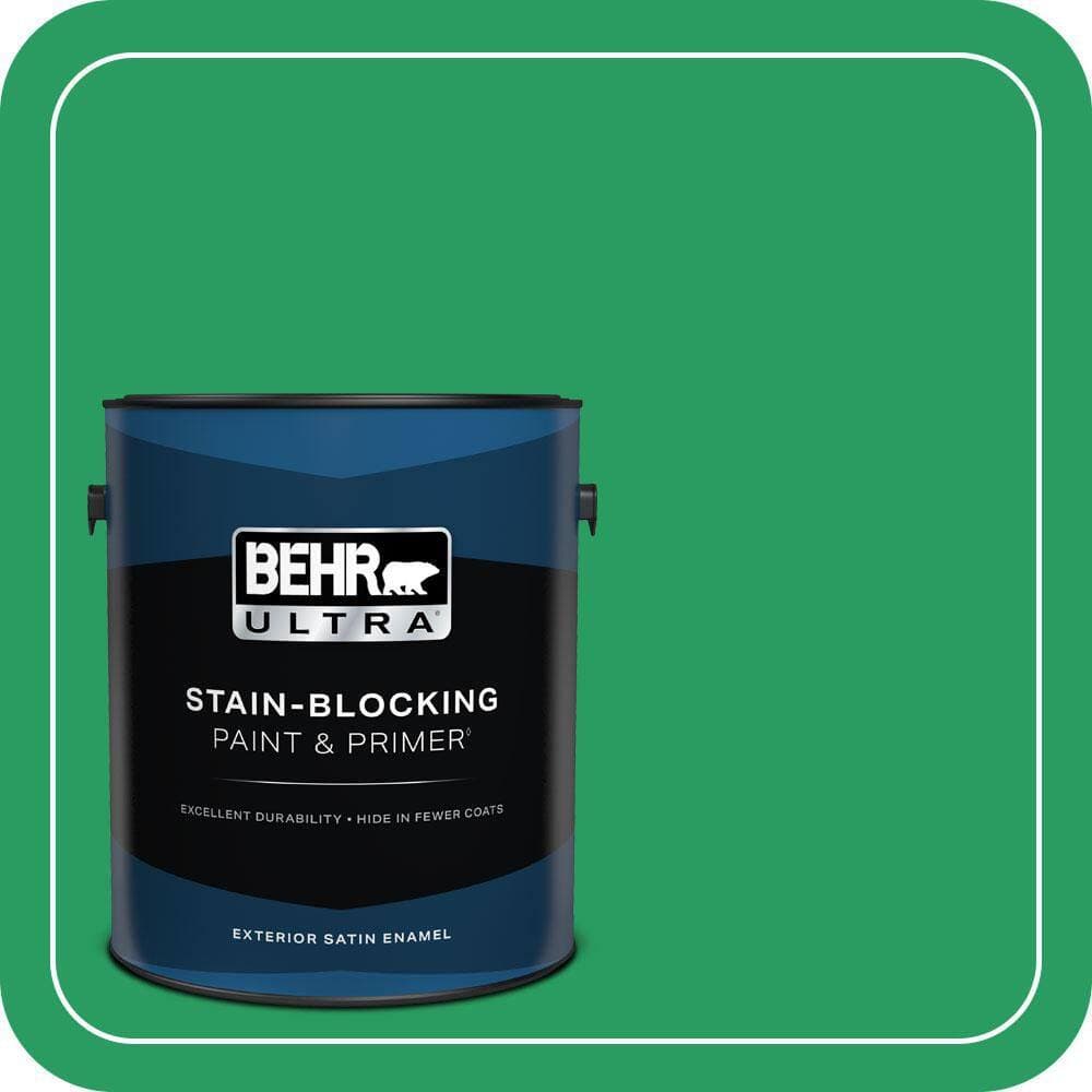 BEHR ULTRA 1 gal. #S-G-450 Herbal Tea Satin Enamel Exterior Paint & Primer