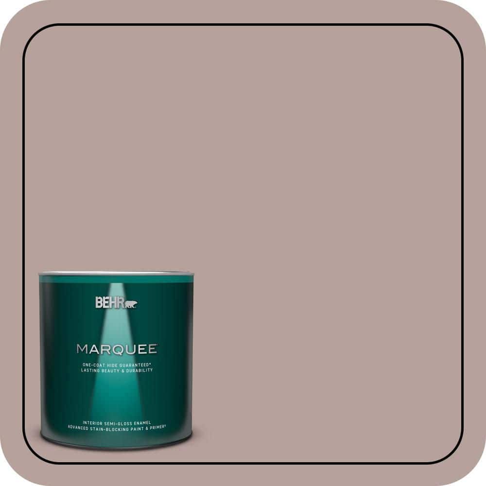 BEHR MARQUEE 1 qt. #N130-4 Plum Taupe One-Coat Hide Semi-Gloss Enamel Interior Paint & Primer