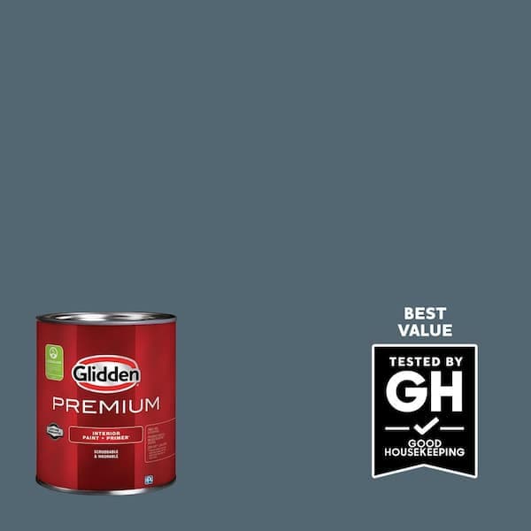 Glidden Premium 1 Qt. Silent Night PPG1153-6 Eggshell Interior Latex Paint (2)