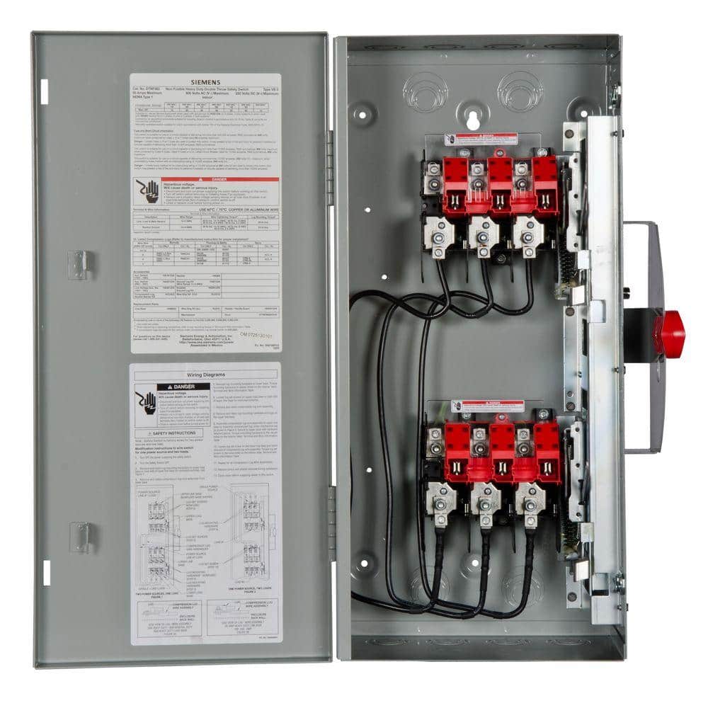 Siemens Double Throw 60 Amp 600-Volt 3-Pole Indoor Non-Fusible Safety Switch (2)