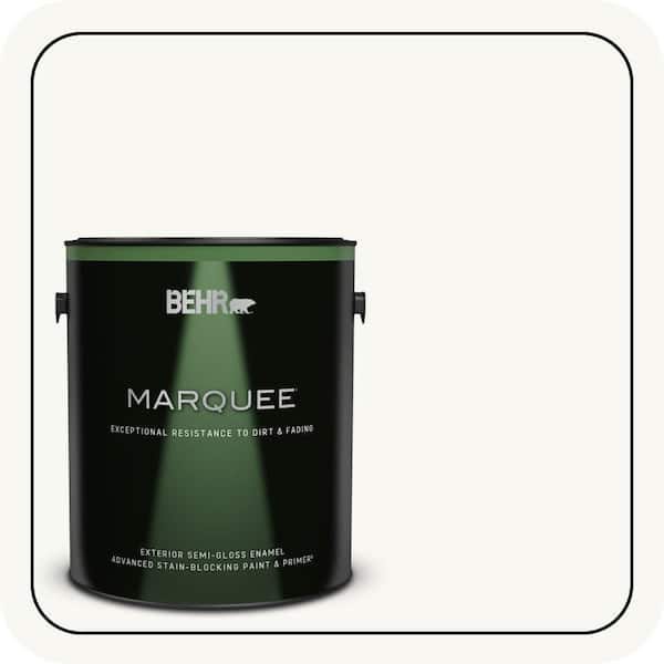 BEHR MARQUEE 1 gal. #PPU18-06 Ultra Pure White Semi-Gloss Enamel Exterior Paint & Primer (2)