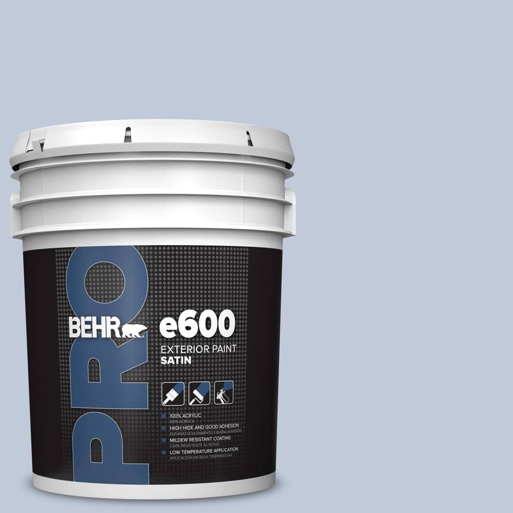 BEHR PRO 5 gal. #600E-3 Icy Brook Satin Exterior Paint