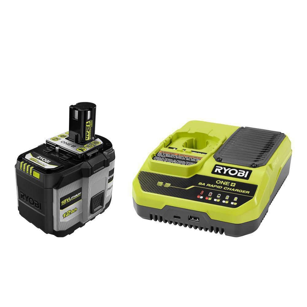 RYOBI ONE+ 18V 12.0 Ah HIGH PERFORMANCE Starter Kit with ONE+ 8A Rapid Charger (1)