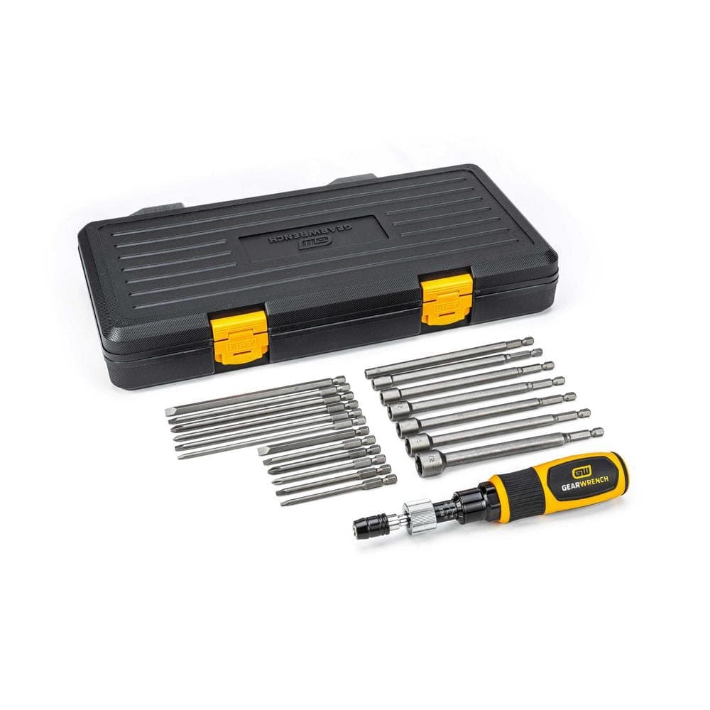 GEARWRENCH 1/4 in. Drive Torque Screwdriver Set 10-50 in/lbs. with Case(20-Piece) (1)