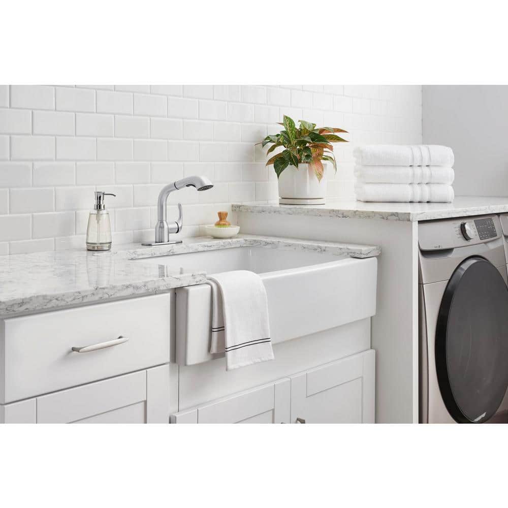 Glacier Bay Dunning Single Handle Pull Out Sprayer Laundry Utility Faucet in Spot Free Stainless Steel (2)