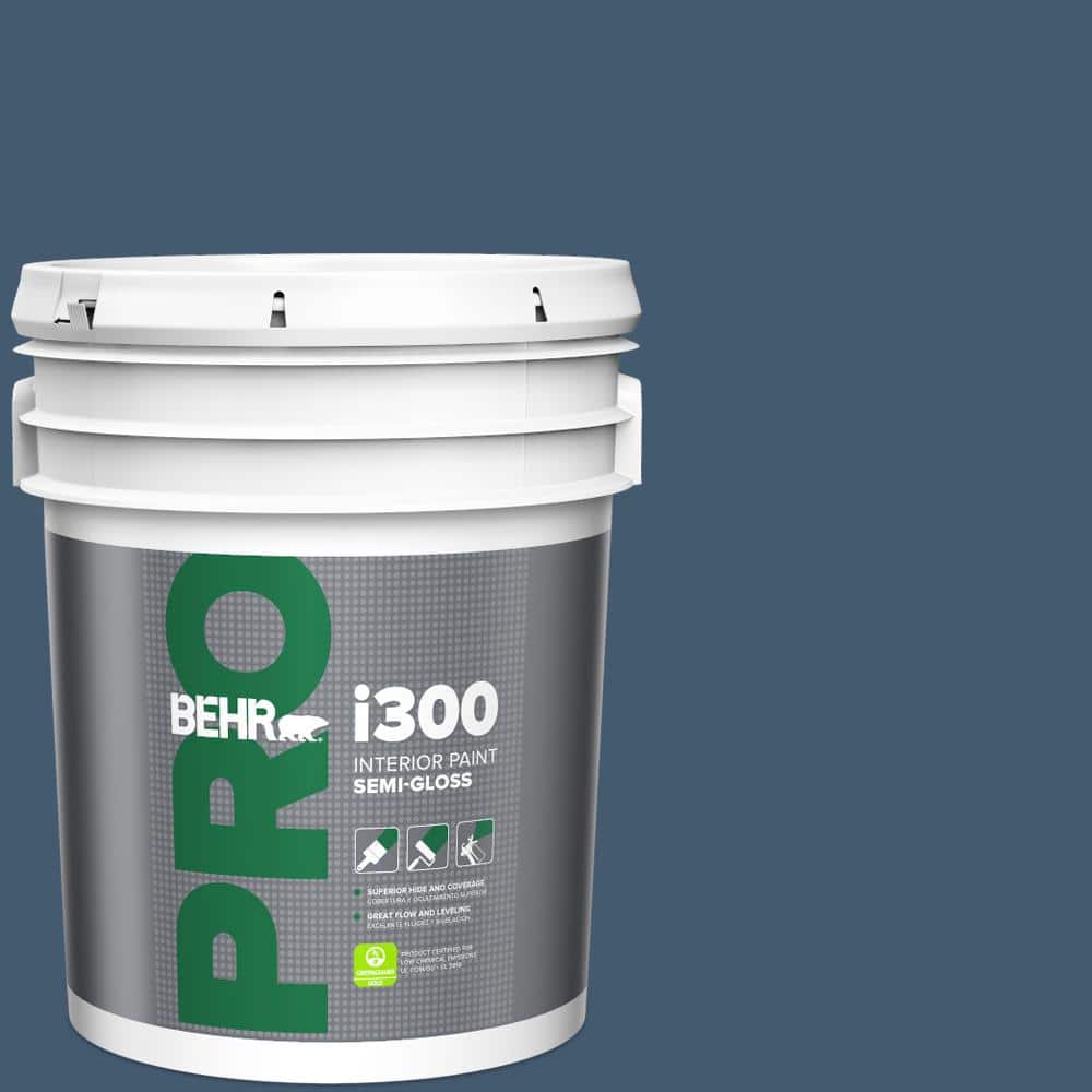 BEHR PRO 5 gal. #S500-7 Infinite Deep Sea Semi-Gloss Interior Paint