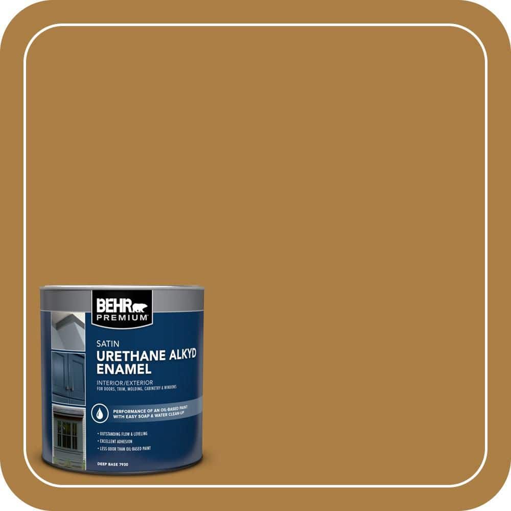 BEHR PREMIUM 1 qt. #M280-7 24 Karat Satin Enamel Urethane Alkyd Interior/Exterior Paint (1)