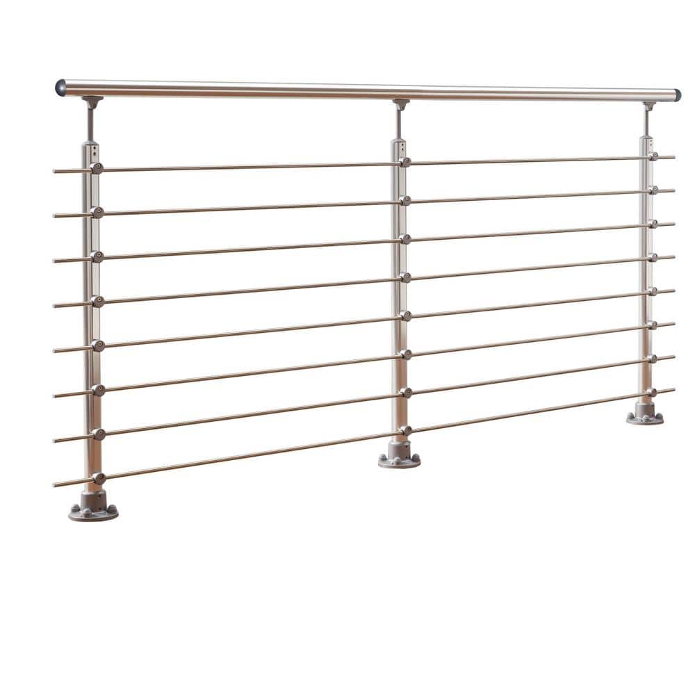 Dolle Prova 36 in. H x 79 in. W Brushed Silver Aluminum Stair Railing Kit