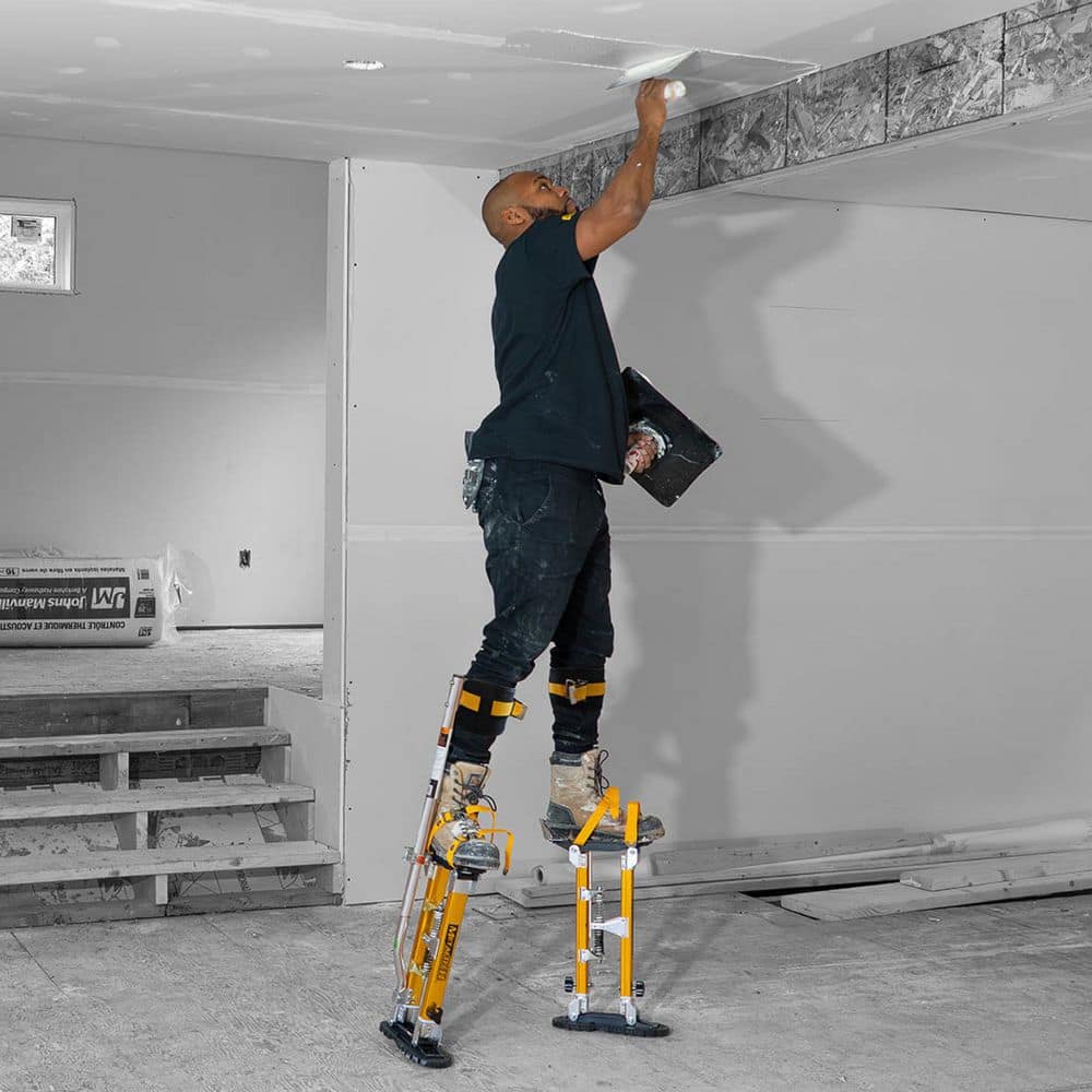 MetalTech Jobsite Series 24 in. to 40 in. All Aluminum Heavy-Duty Drywall Stilts, 225 lbs. Load Capacity (2)