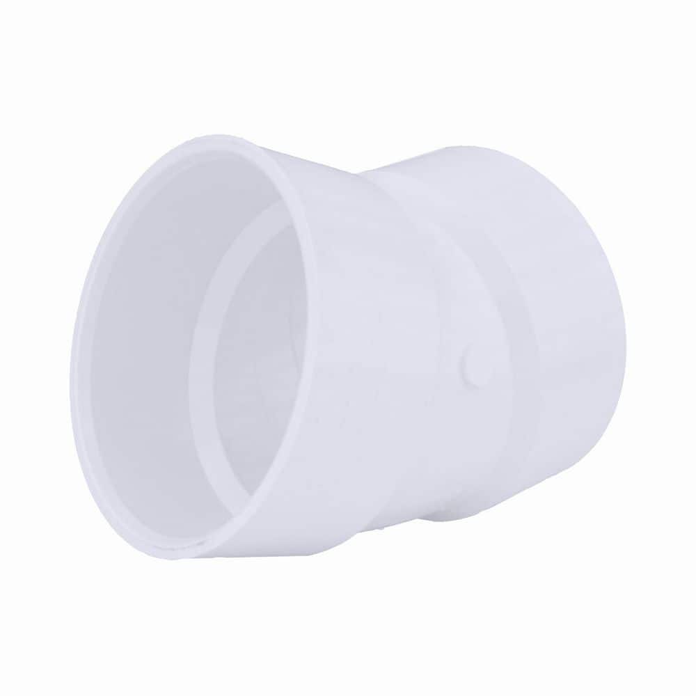 Charlotte Pipe 4 in. PVC DWV 22-1/2-Degree Hub x Hub Elbow Fitting