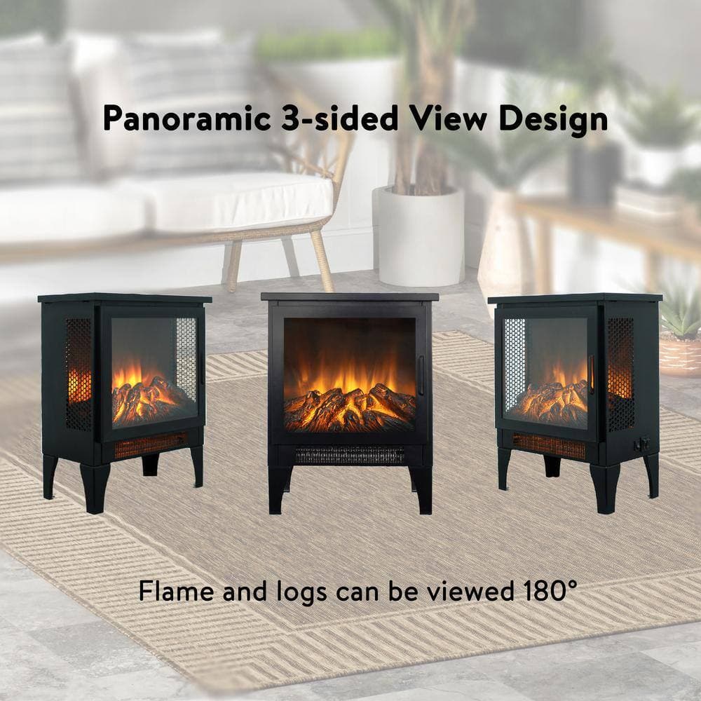 Unbranded 15 in. 3D Flame Electric Infrared Quartz Wall Furnace without remote control (3)
