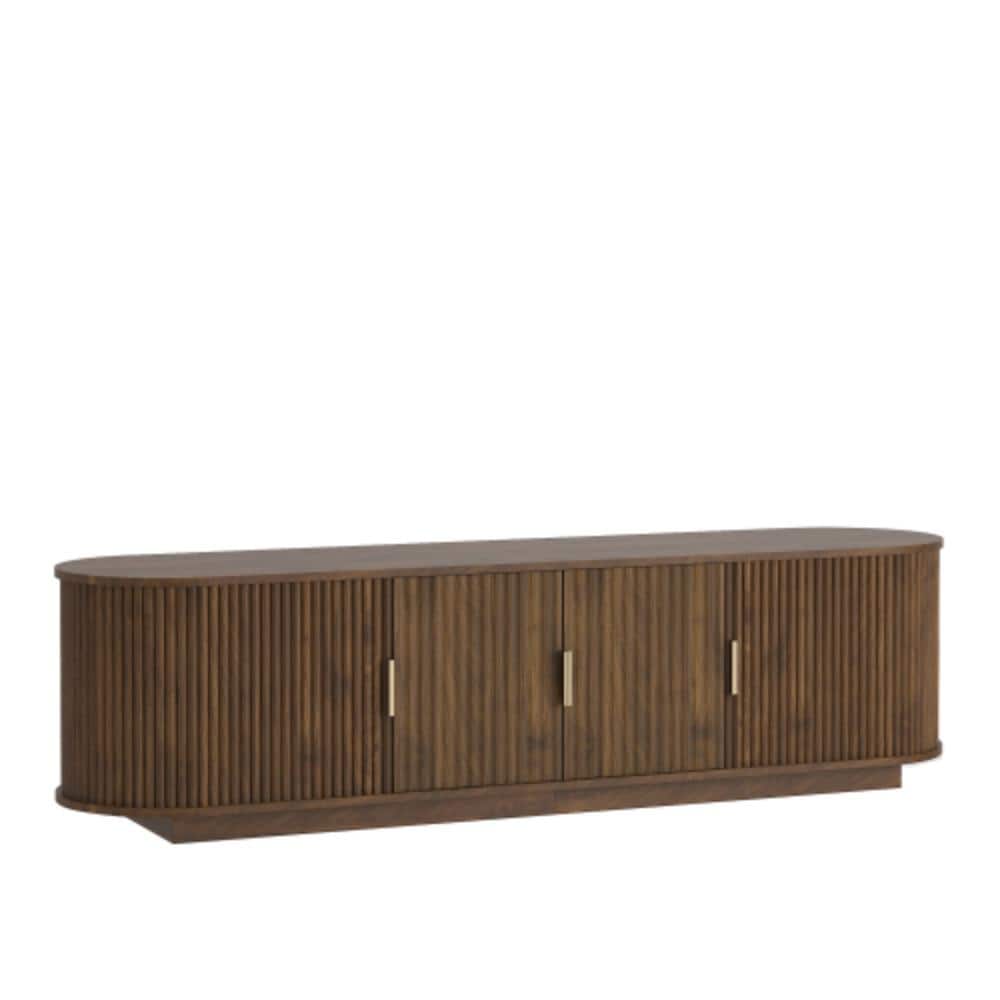 Unbranded 66.93 in. W x 15.75 in. D x 18.5 in. H Bathroom Brown Linen Cabinet (1)