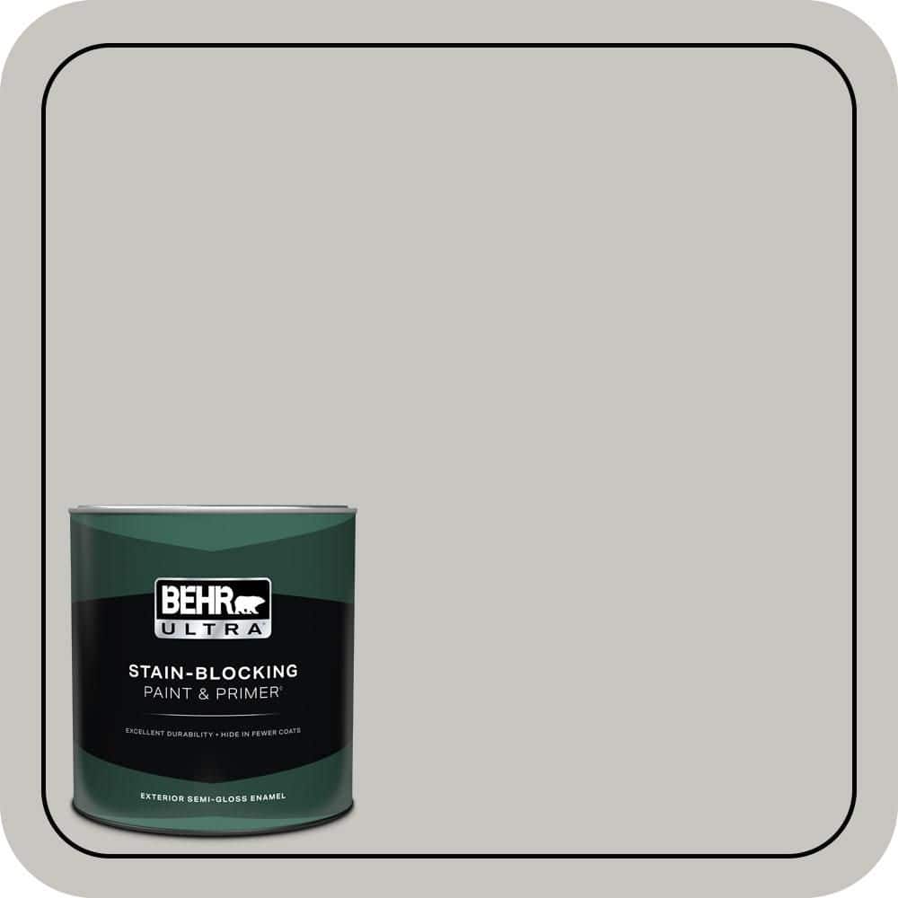 BEHR ULTRA 1 qt. #PPU24-16 Titanium Semi-Gloss Enamel Exterior Paint & Primer