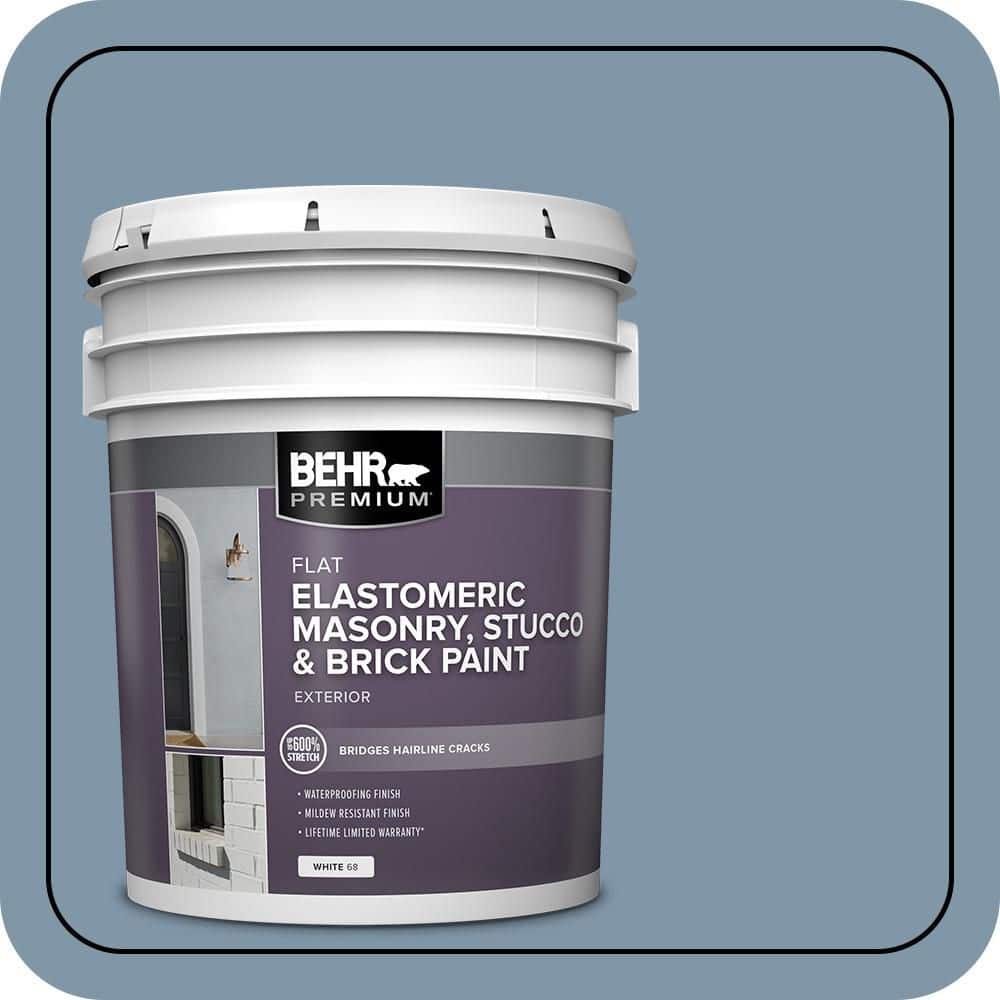 BEHR PREMIUM 5 gal. #560F-5 Bleached Denim Elastomeric Masonry, Stucco and Brick Exterior Paint (1)