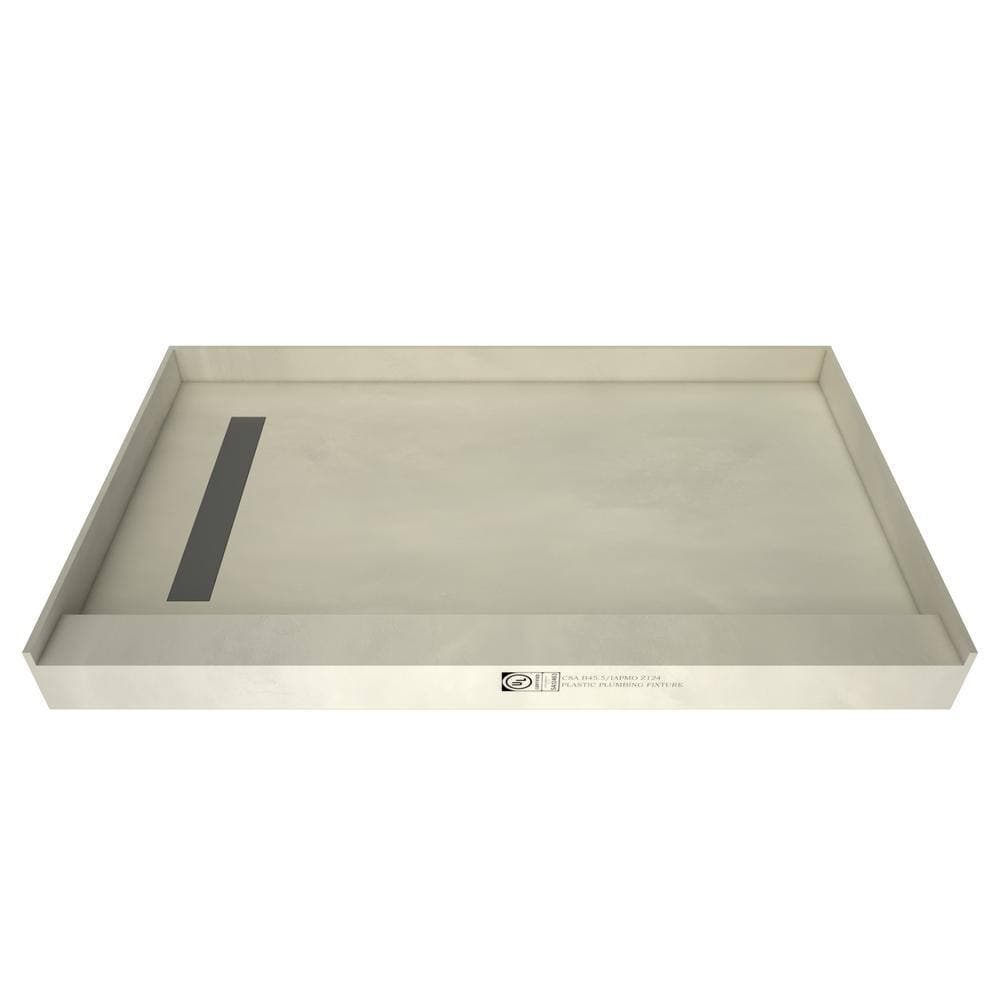 Tile Redi Redi Trench 42 in. x 60 in. Single Threshold Shower Base with Left Drain and Tileable Trench Grate (1)