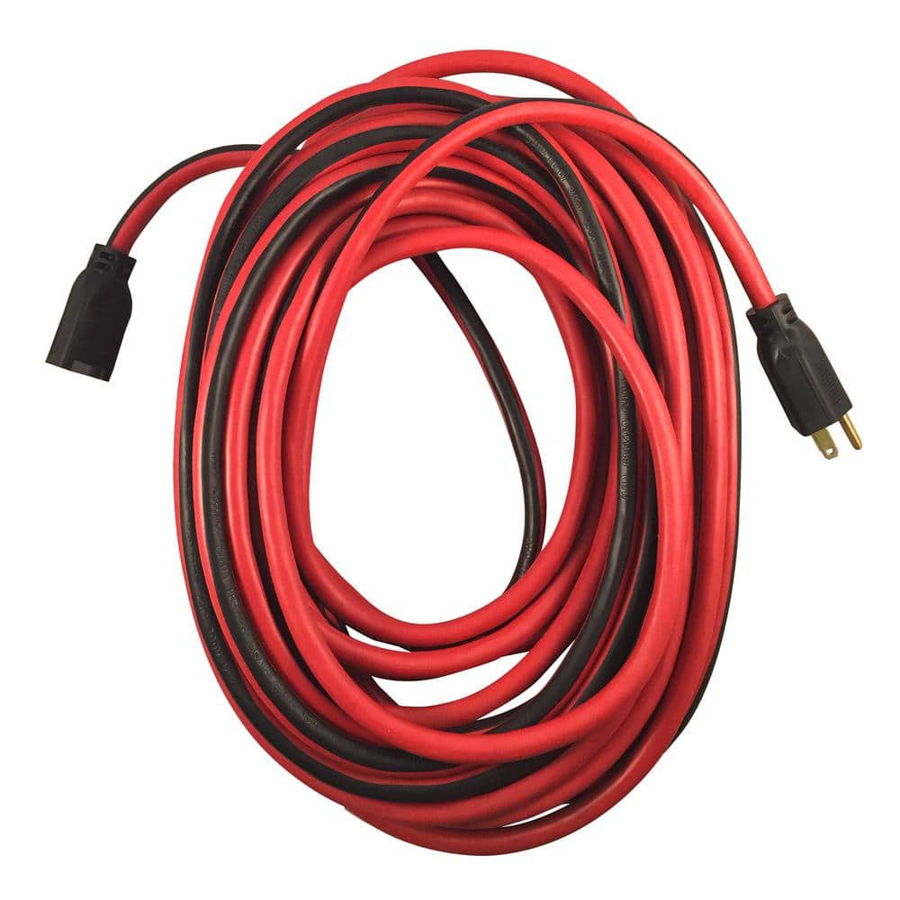 Husky 14/3 Medium Duty Indoor/Outdoor Extension Cord, Red/Black (3)