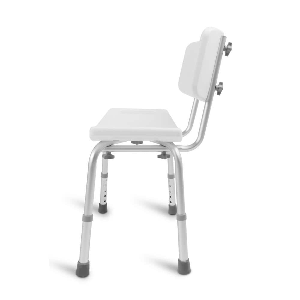 DMI Medical Heavy-Duty Spa Bathtub Tool-Free Assembly Adjustable Height Shower Chair Bath Seat Bench with Black, White (3)
