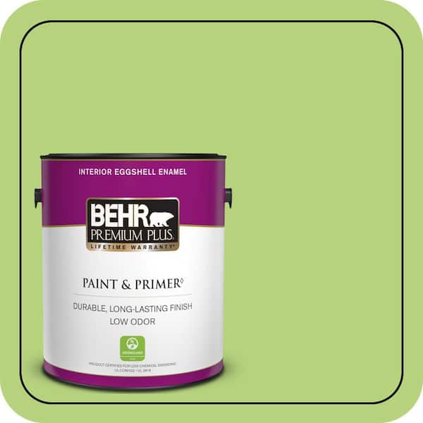 BEHR PREMIUM PLUS #420B-4 Tart Apple Enamel Interior/Exterior Paint & Primer Color Sample (2)