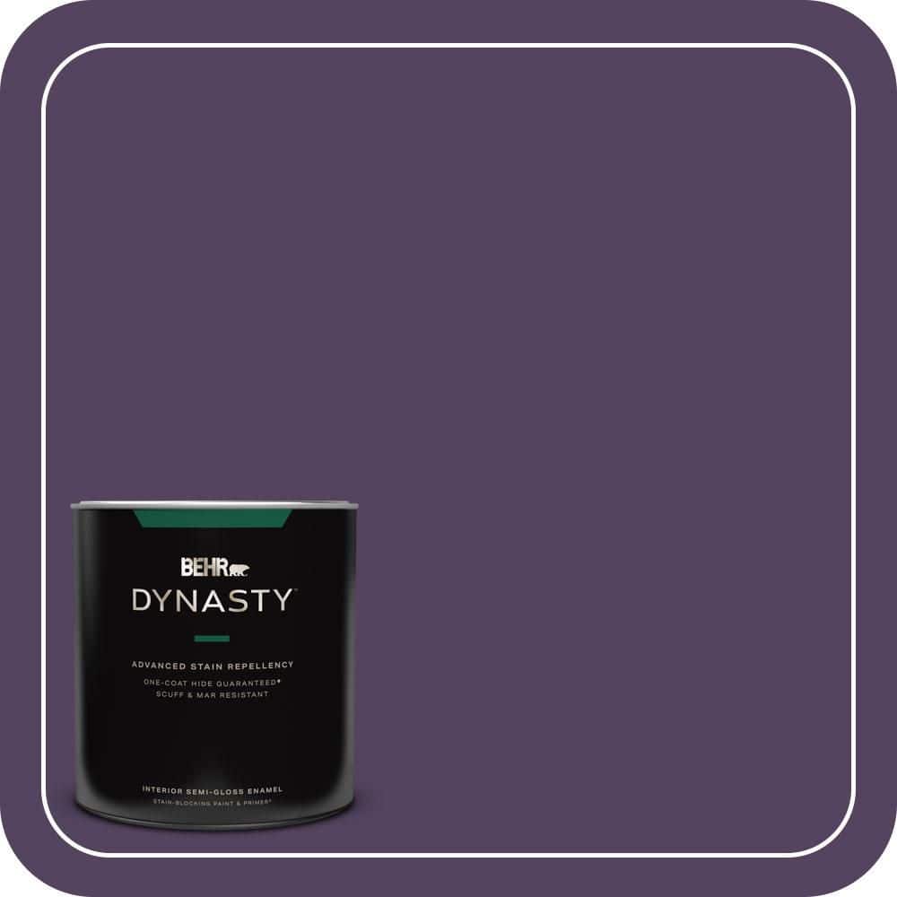 BEHR DYNASTY 1 qt. #S-H-670 Plum Semi-Gloss Enamel Interior Stain-Blocking Paint and Primer