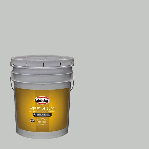 Glidden Premium 5 gal. PPG1009-3 Solitary State Flat Exterior Latex Paint (2)