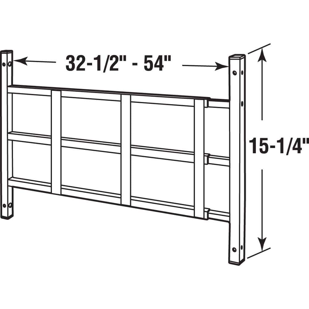 Segal Fixed Window Guard, 31 in. - 54 in. x 15-1/4 in., Steel, White, 3-Bar, NON-EGRESS (2)