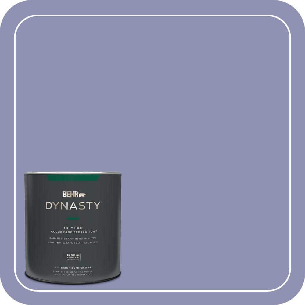 BEHR DYNASTY 1 qt. #630D-5 Wild Wisteria Semi-Gloss Enamel Exterior Stain-Blocking Paint & Primer