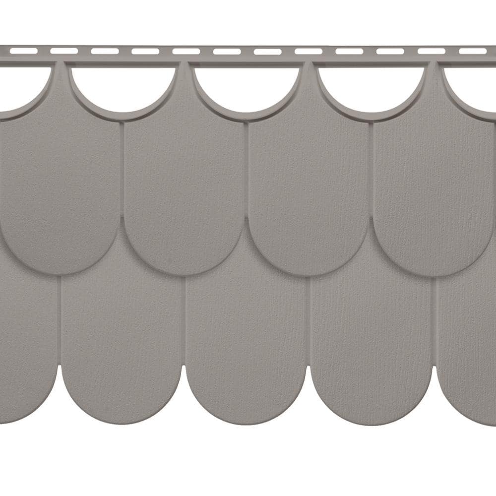 NovikShake HR Half Round (10 in. x 32 in.) Polymer Siding in Coventry Gray (22 Panels Per Box, 32.2 sq. ft.) (2)