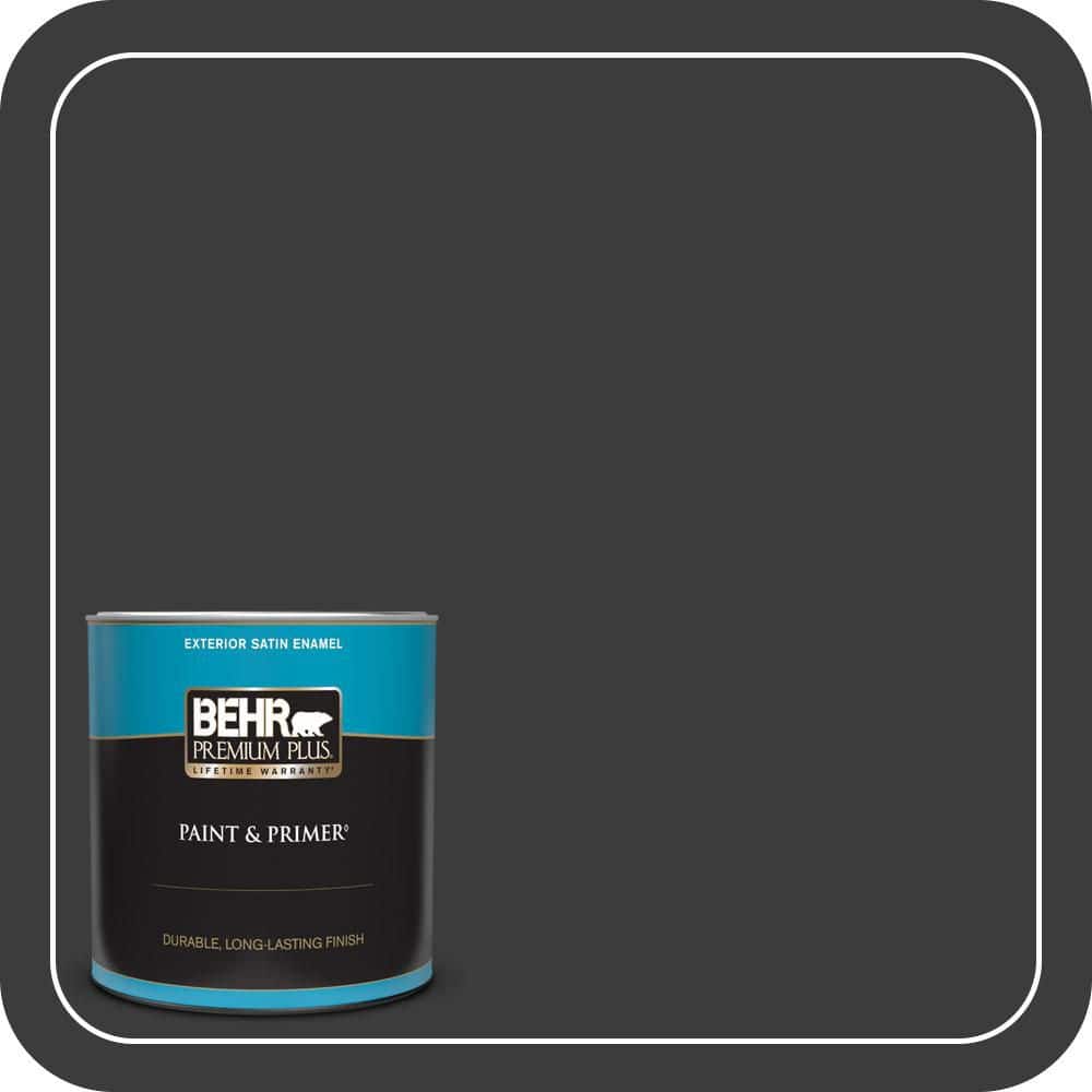 BEHR PREMIUM PLUS 1 qt. #MQ5-5 Limousine Leather Satin Enamel Exterior Paint & Primer