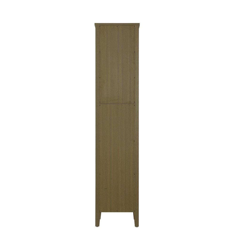 TIMELESS HOME 16 in. W x 18 in. D x 72 in. H Chestnut Brown Freestanding Linen Cabinet (3)