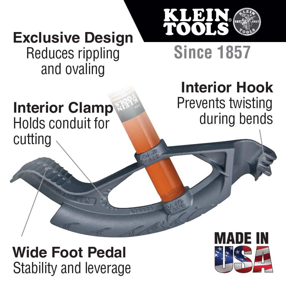 Klein Tools Conduit Bender Head, Iron, 1-1/4-Inch (2)